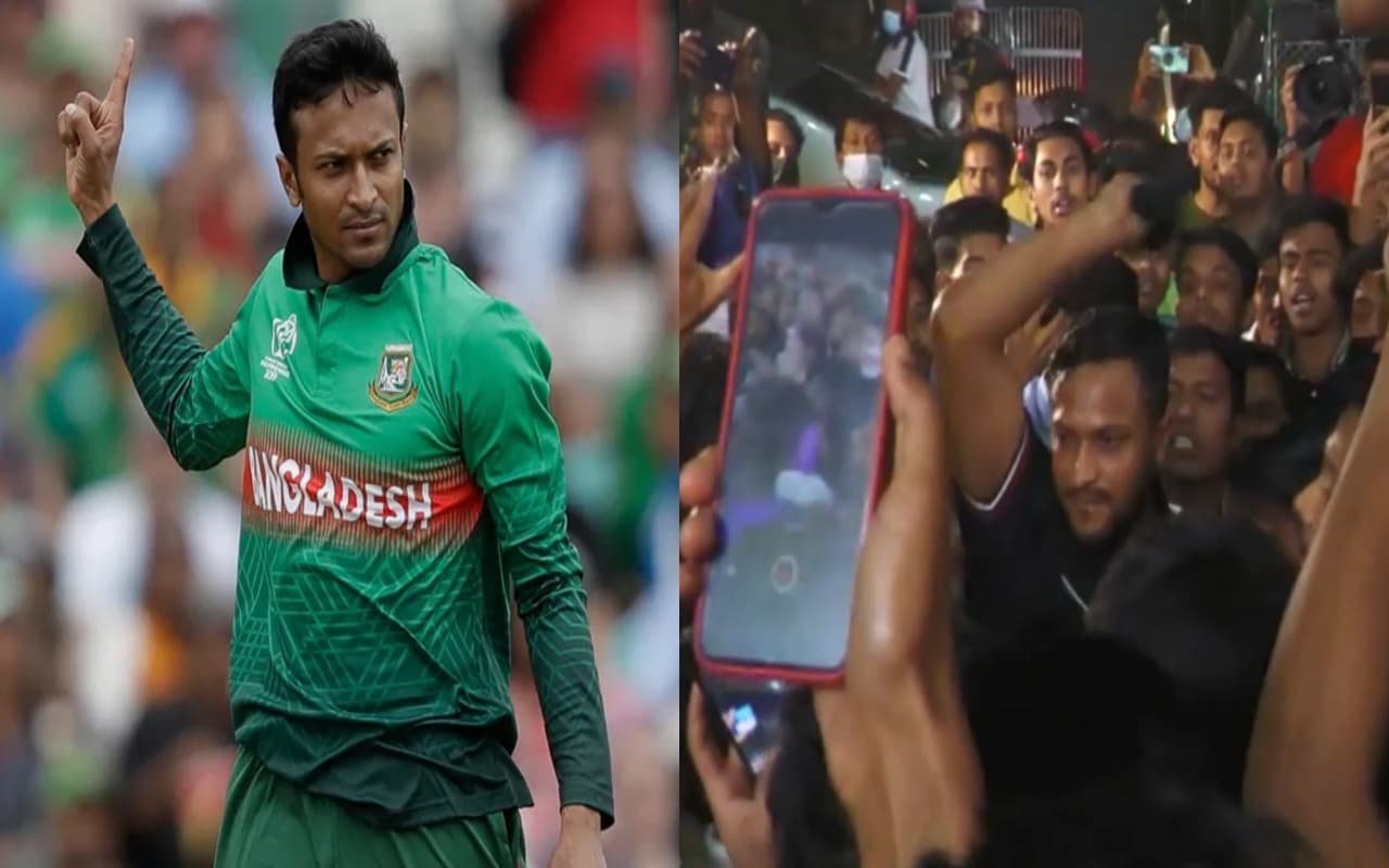 Shakib Al Hasan को बर्दाश्त नहीं हुई फैन की यह हरकत, भीड़ में की दी जमकर धुनाई, देखें वायरल Video