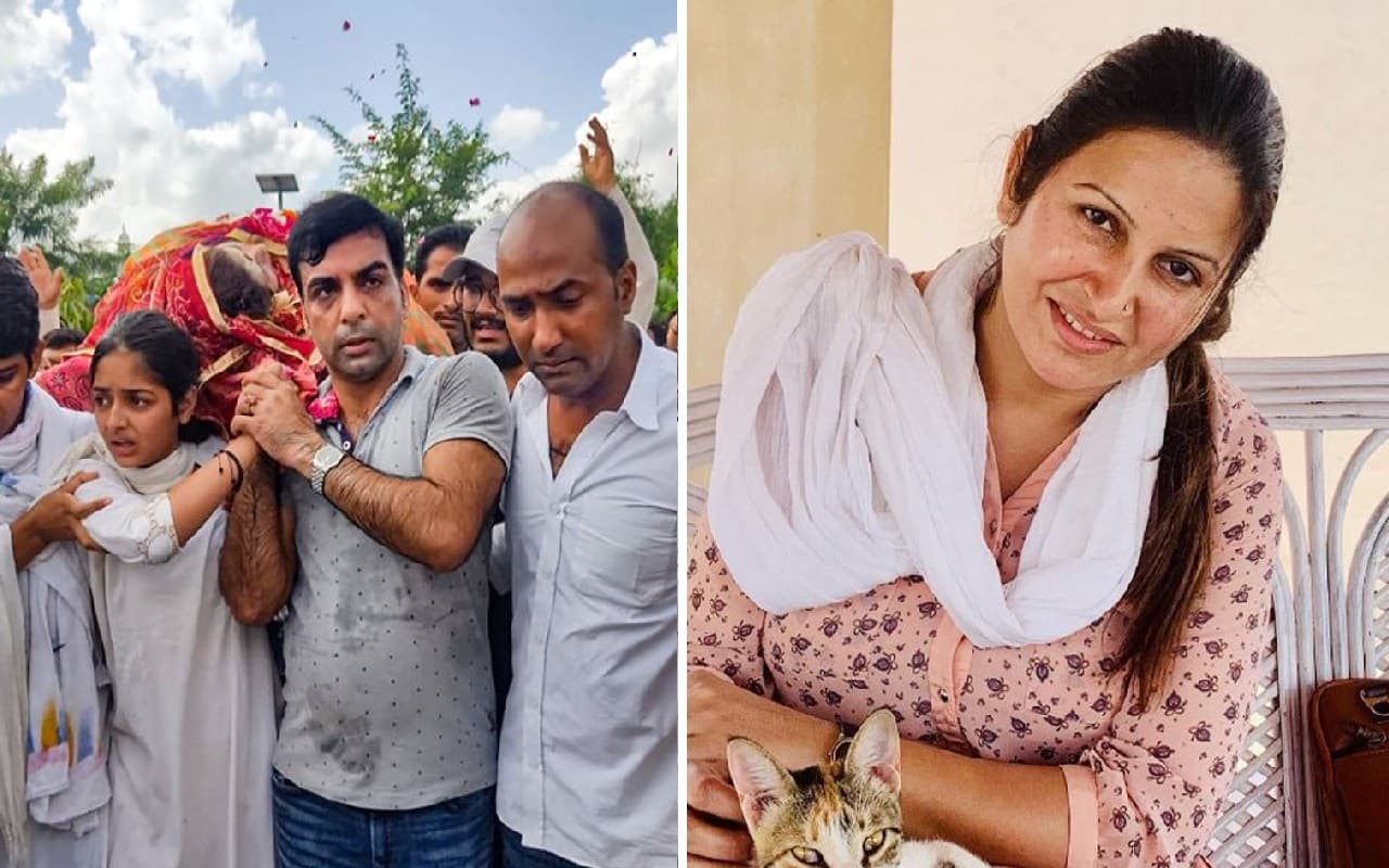 Sonali Phogat funeral: सोनाली फोगाट की अंतिम यात्रा, बेटी ने दिया मां की अर्थी को कंधा
