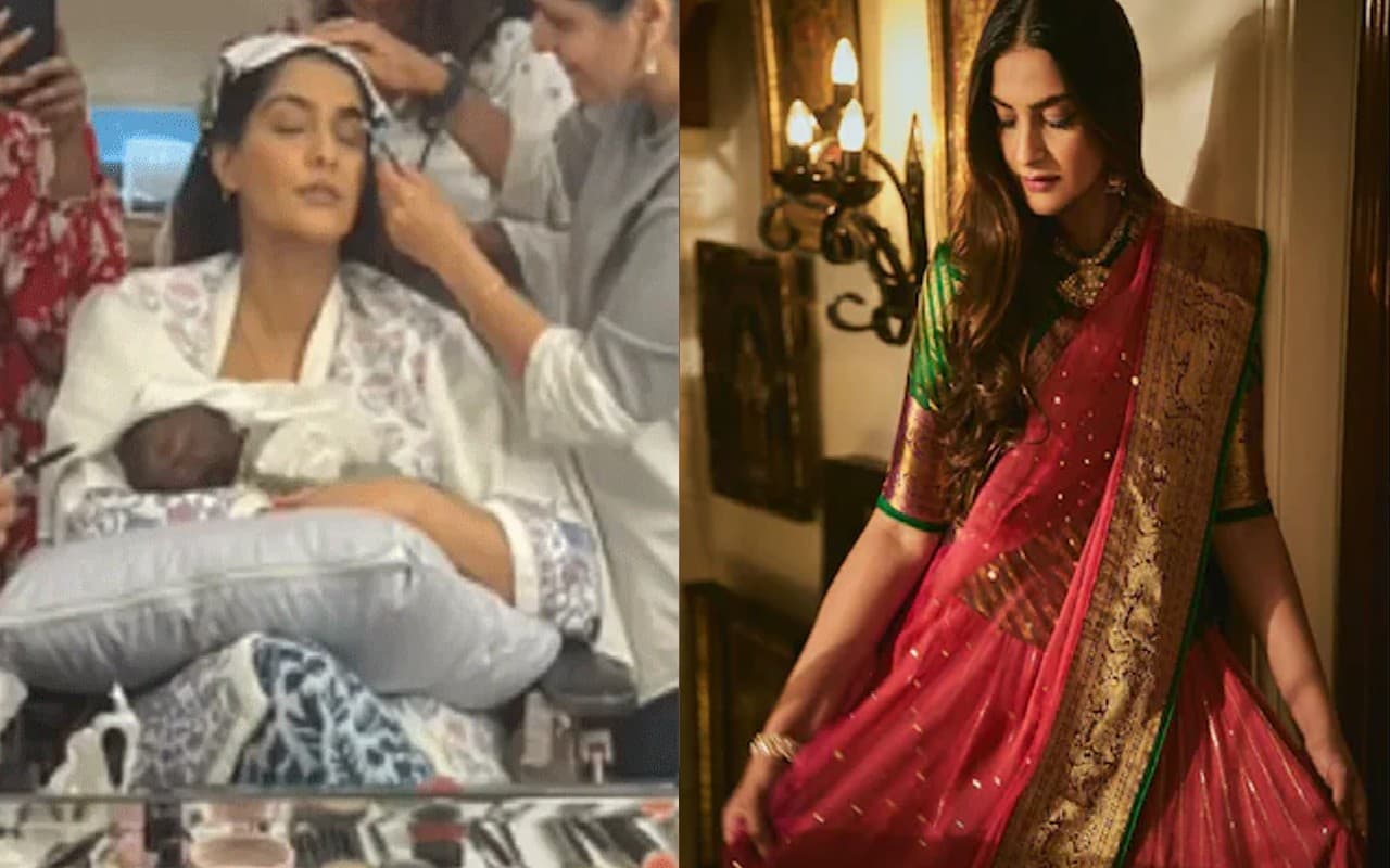 सोनम कपूर ने मेकअप कराते हुए बेटे को कराया ब्रेस्टफीड, पति आनंद के कमेंट ने खींचा फैंस का ध्यान