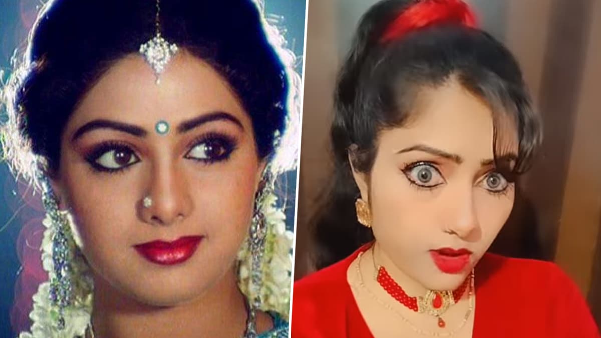 दिवंगत एक्ट्रेस Sridevi की हमशक्ल का वीडियो वायरल, नैन-नक्श देख यूजर्स बोले Same To Same