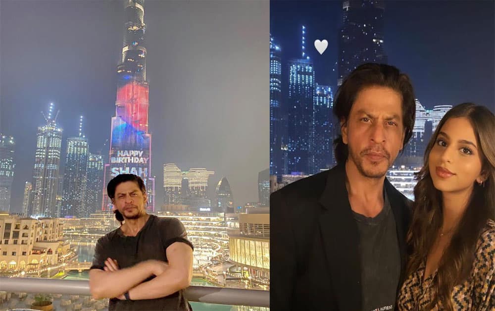 शाहरुख खान ने बुर्ज खलीफा पर कुछ यूं मनाया 55वां जन्मदिन, सुहाना के साथ Viral हो रही है Photos