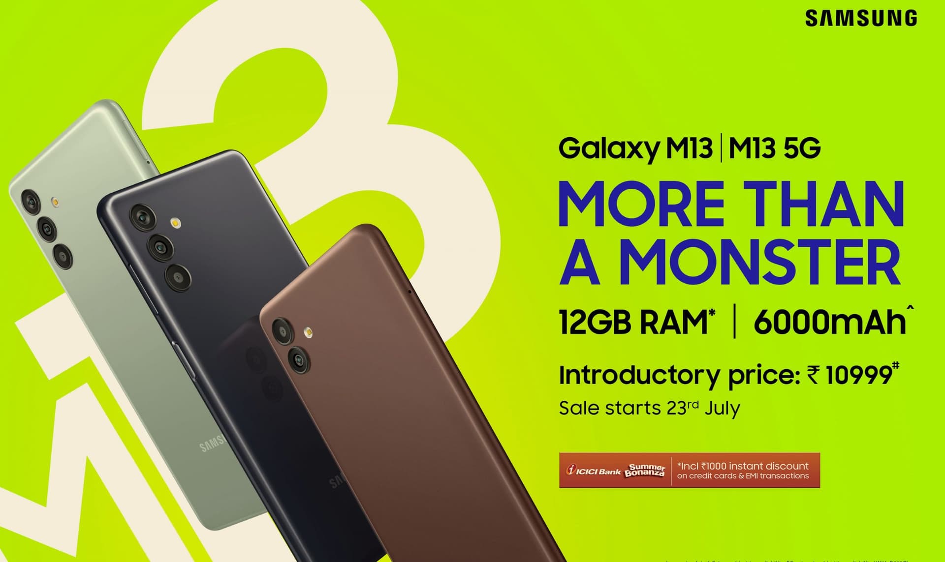 Samsung Galaxy M13 4G और 5G भारत में लॉन्च, 23 जुलाई से सेल की शुरुआत