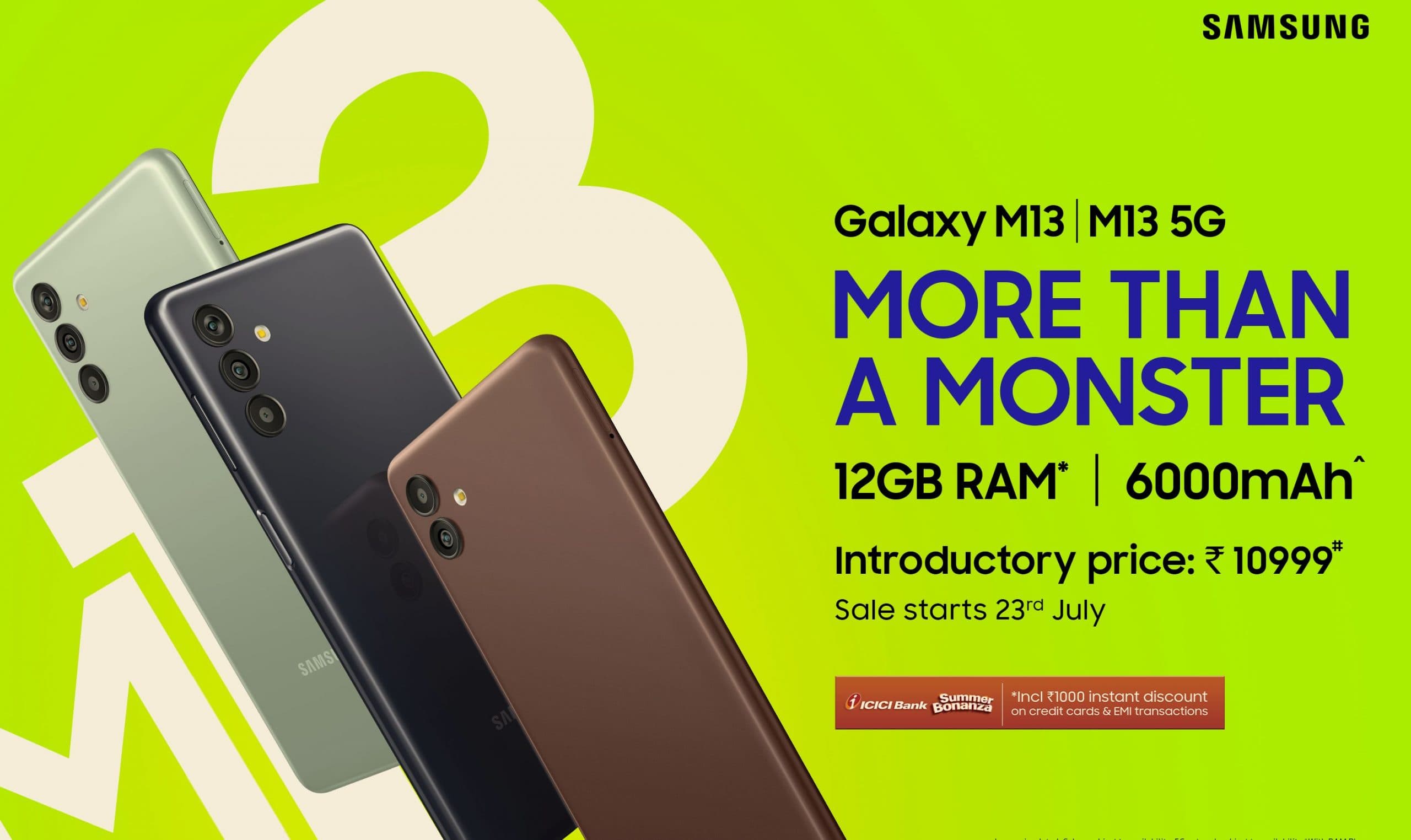 Samsung Galaxy M13 4G और 5G भारत में लॉन्च, 23 जुलाई से सेल की शुरुआत