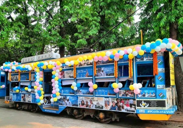 Bengal Election 2021 : राजधानी कोलकाता में मतदाताओं को जागरूक करेगी ट्राम, चुनाव आयोग की पहल