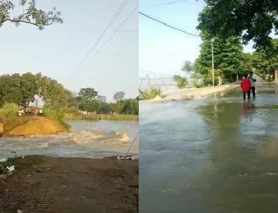 UP Flood: सिद्धार्थनगर के इटवा में राप्ती नदी पर बना बांध टूटने से मची तबाही, कई गांव में घुसा पानी