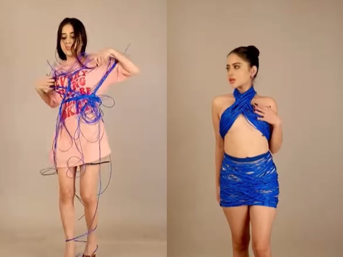 Uorfi Javed Video:उर्फी जावेद ने तार से बनी ड्रेस पहनकर खींचा फैंस को ध्यान,लोग बोले- जरा 5मीटर वायर देना