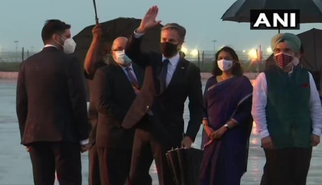 भारत पहुंचे अमेरिकी विदेश मंत्री एंटनी ब्लिंकन, अफगानिस्तान समेत कई अहम मुद्दों पर चर्चा संभव