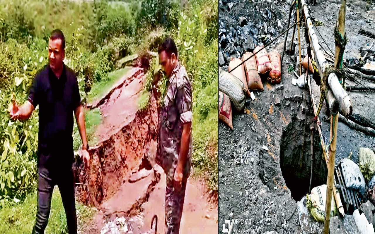 धनबाद के मुगमा में भू-धंसान का बढ़ा दायरा, ग्रामीणों में दहशत