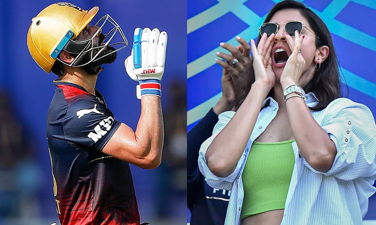 GT vs RCB, IPL 2022: विराट कोहली ने जड़ा शानदार अर्धशतक, खुशी से नाच उठी पत्नी अनुष्का शर्मा, VIDEO वायरल