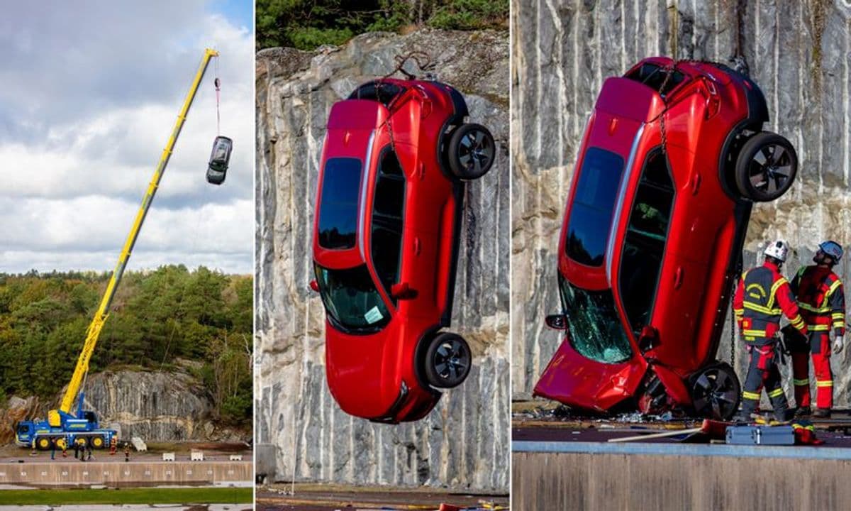 VOLVO अपनी नयी कारों को 30 मीटर गहरी खाई में क्यों फेंक रही है? देखें VIDEO
