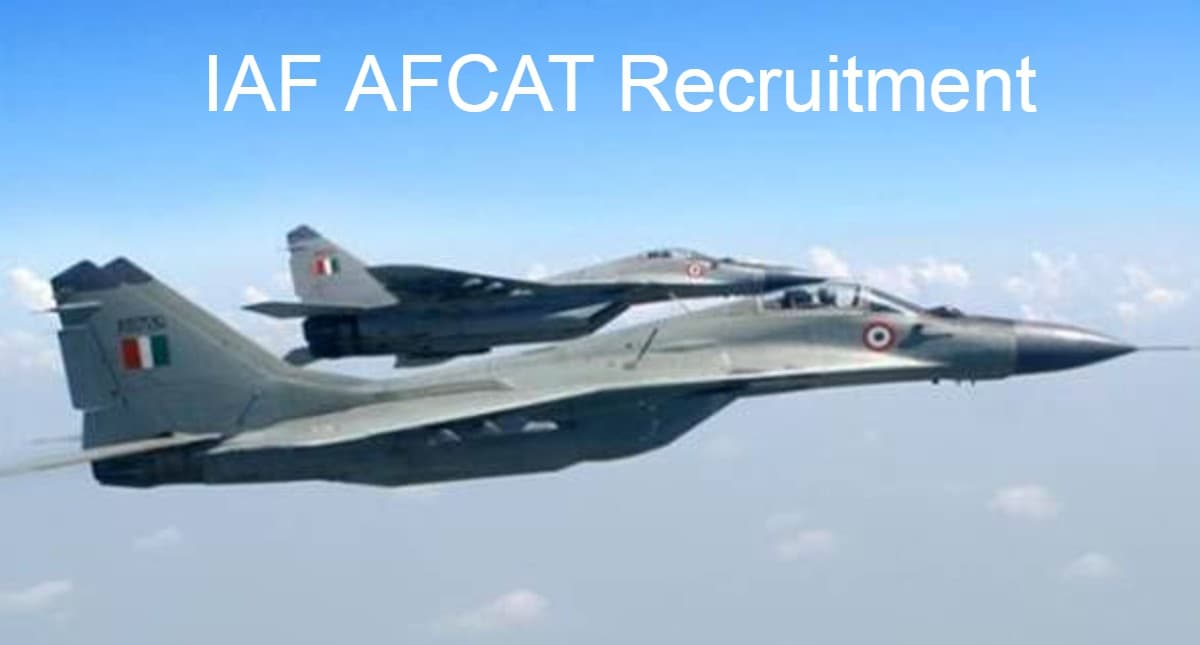 भारतीय वायु सेना : IAF AFCAT 2021 के लिए आवेदन शुरू, 30 दिसंबर तक ऑनलाइन रजिस्ट्रेशन का मौका, पढ़ें पूरी डिटेल
