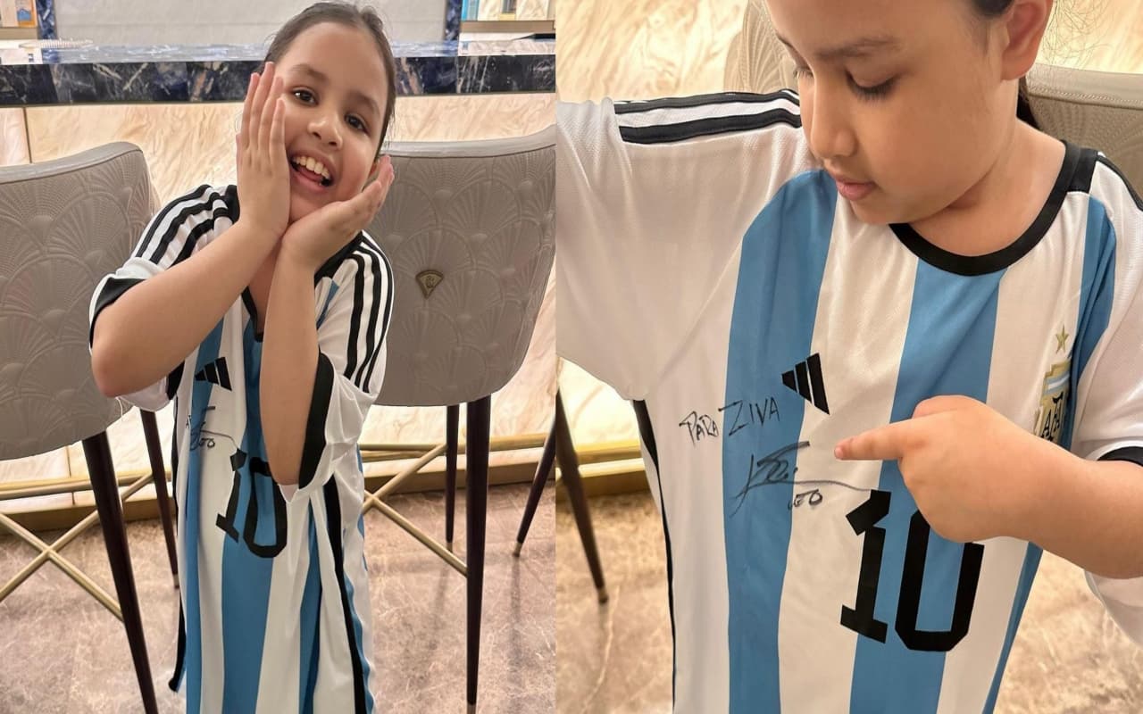 MS Dhoni Daughter: पापा धोनी नहीं, मेसी की फैन है जीवा, साक्षी ने शेयर की खास तस्वीर