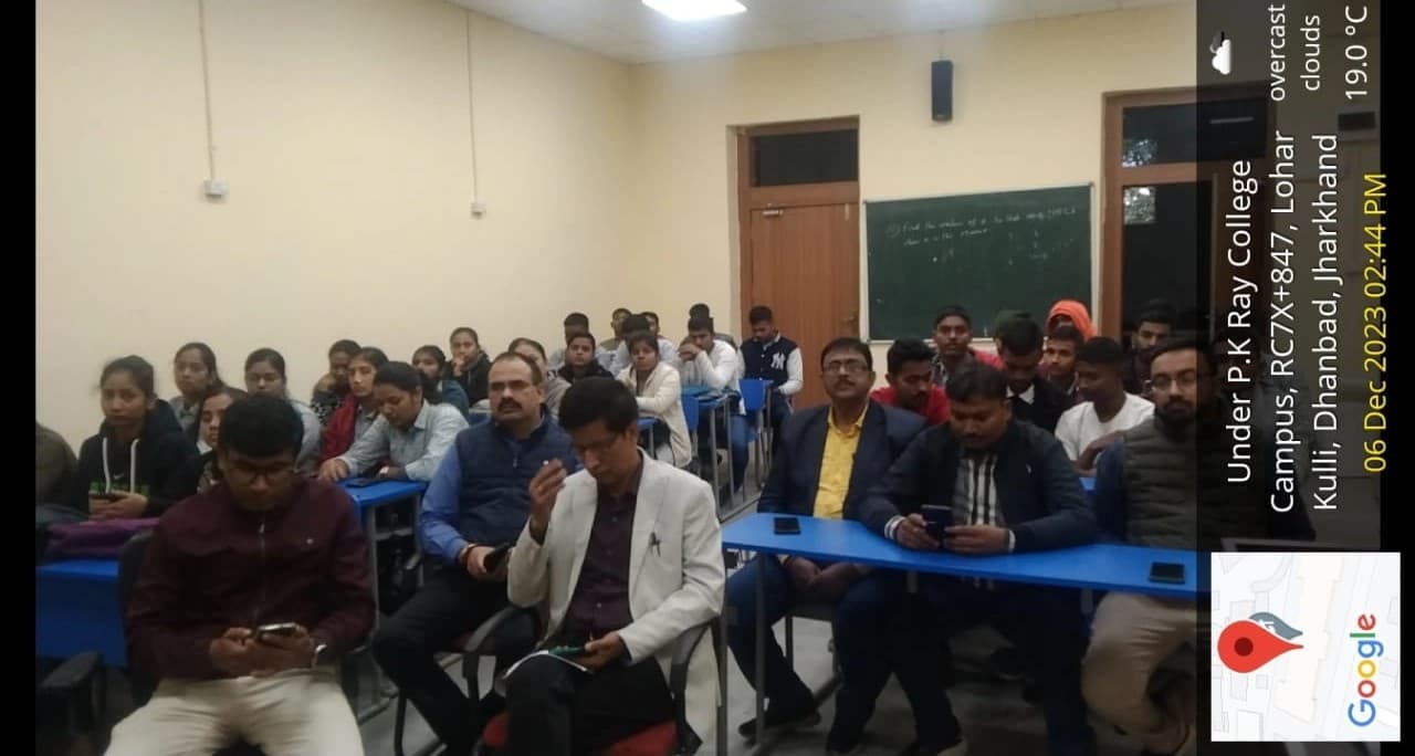 धनबाद : पीके रॉय कॉलेज में प्लेसमेंट सेल ने किया वेबिनार का आयोजन