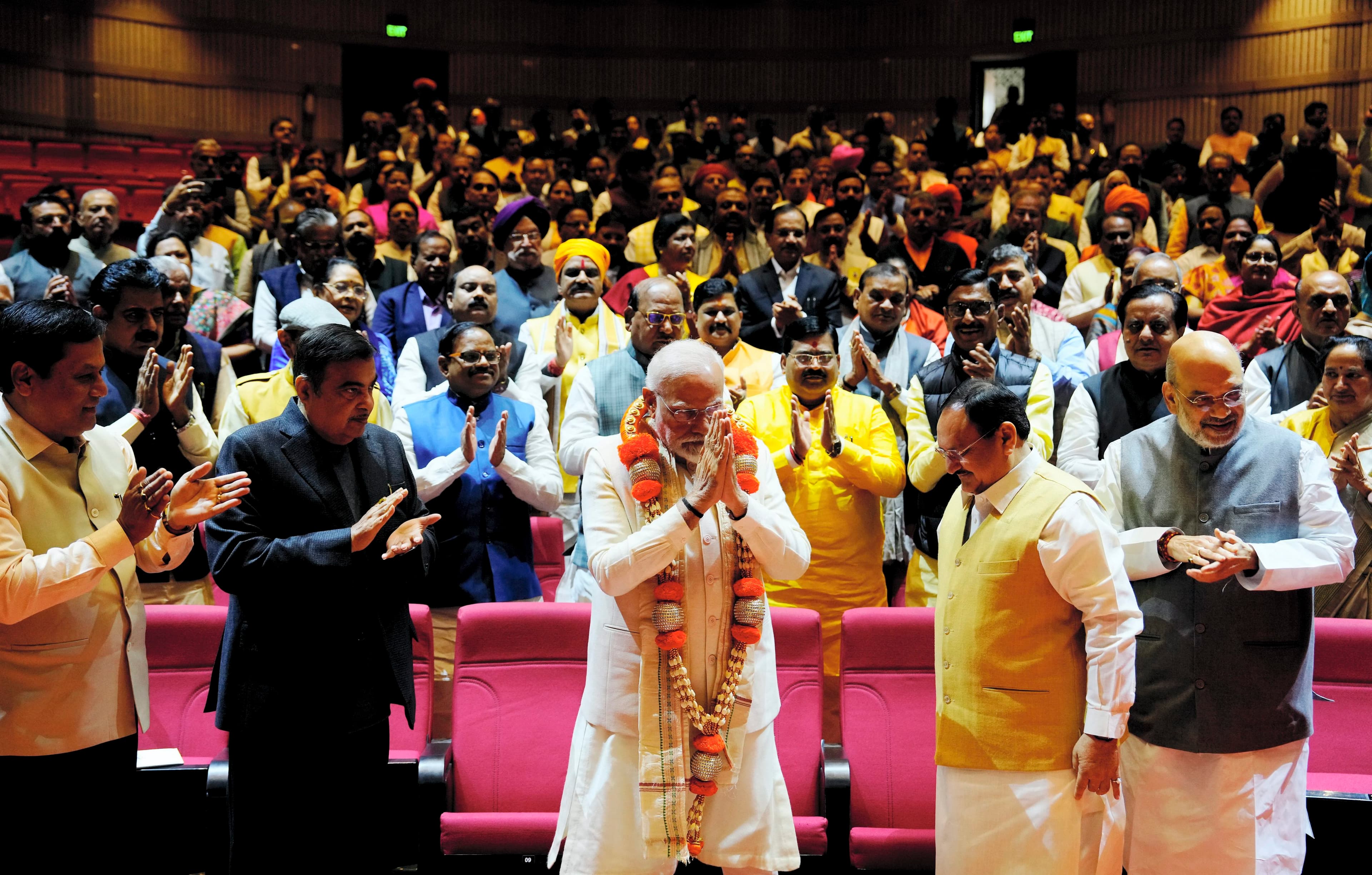 बोले पीएम मोदी- टीम वर्क का नतीजा है तीन राज्यों के चुनावों में बीजेपी को मिली जीत