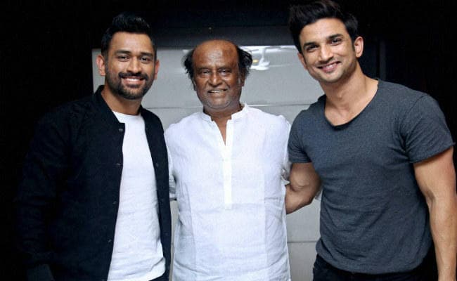 सुपरस्‍टार रजनीकांत से मिलने चेन्‍नई पहुंचे धौनी और सुशांत, बोला ये डायलॉग ?