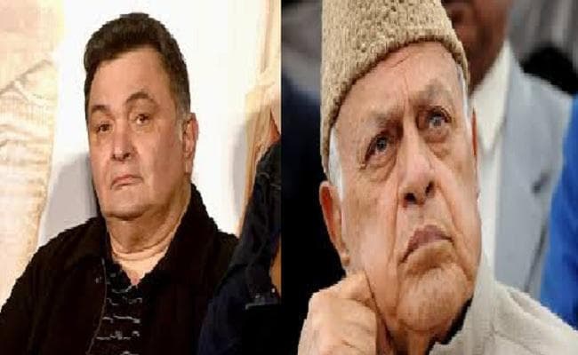 जम्मू-कश्मीर के पूर्व मुख्यमंत्री फारूक अब्दुल्ला और फिल्म अभिनेता ऋषि कपूर पर परिवाद दायर