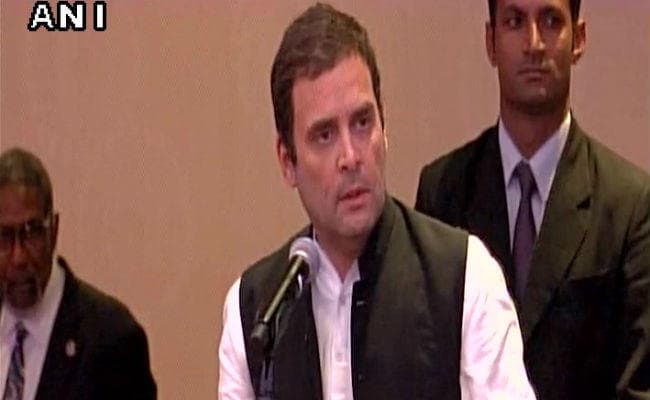 अमेरिका में बोले राहुल गांधी - असहिष्णुता से दुनिया में बिगड़ी छवि, देश को बांट रहीं हैं कुछ शक्तियां