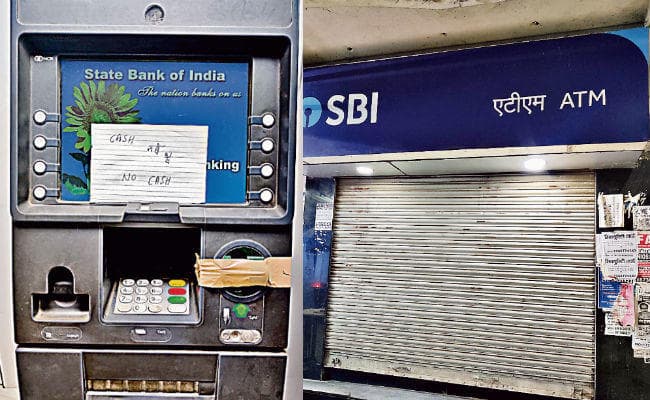 एसआइएस कर्मियों द्वारा चार करोड़ रुपये लेकर फरार मामला : एसबीआइ के 17 एटीएम किये गये सील