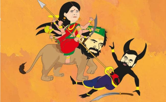 पटना : तेज प्रताप ने ट्वीट की तस्वीर खुद बने शेर, राबड़ी बनीं दुर्गा, एक से होगी तेज की बदलाव यात्रा