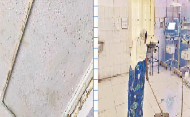 एसएनसीयू भवन की छत जर्जर, टपकता रहता है पानी, कभी भी हो सकता है हादसा