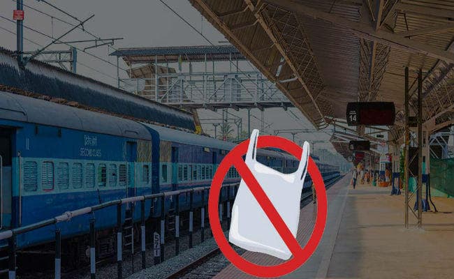 रेलवे स्टेशनों में प्लास्टिक पर प्रतिबंध का फैसला