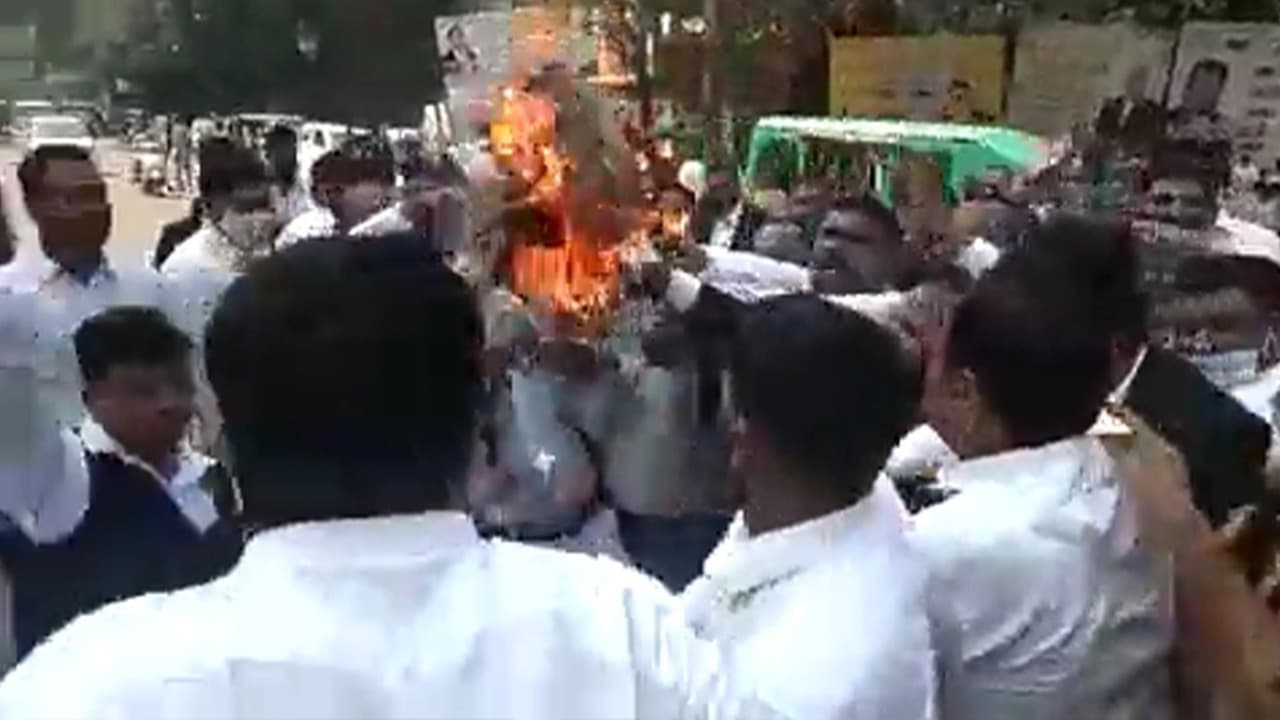 Lucknow News: लखनऊ बार के वकीलों ने फूंका CM योगी का पुतला, पुलिस से तीखी बहस, जानें क्यों?