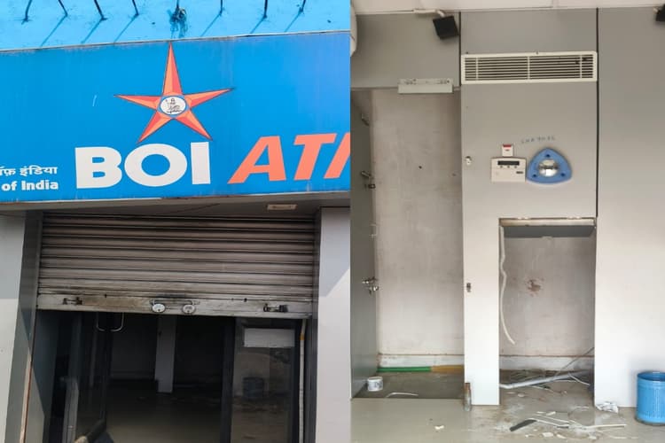 हजारीबाग : बैंक ऑफ इंडिया का ATM काटकर ले गए चोर, नहीं थी कोई सुरक्षा व्यवस्था