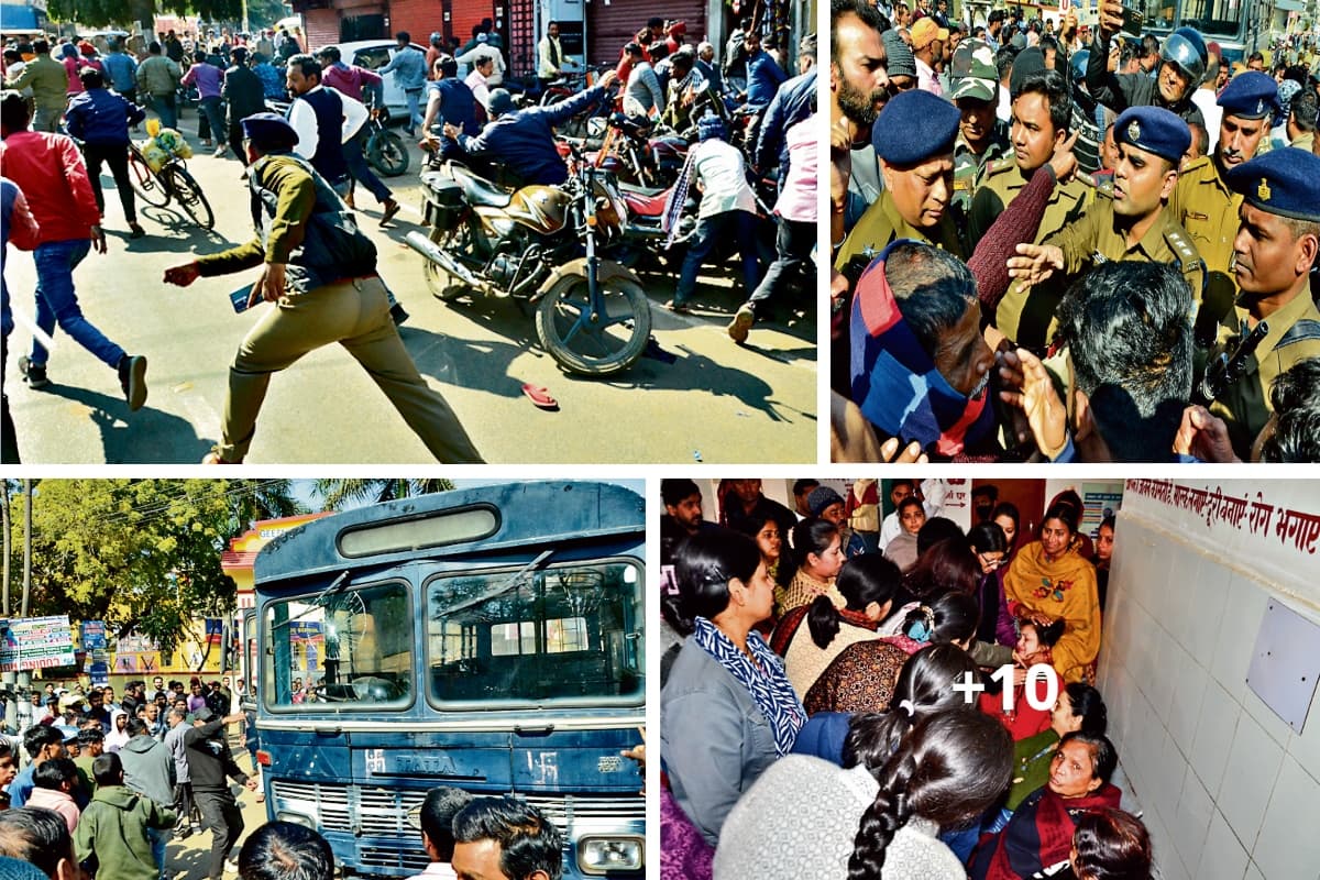 देवघर : सड़‍क हादसे में छात्रा की मौत के बाद बवाल, बस में आग लगाने की थी तैयारी, फिर क्या हुआ देखें PHOTOS