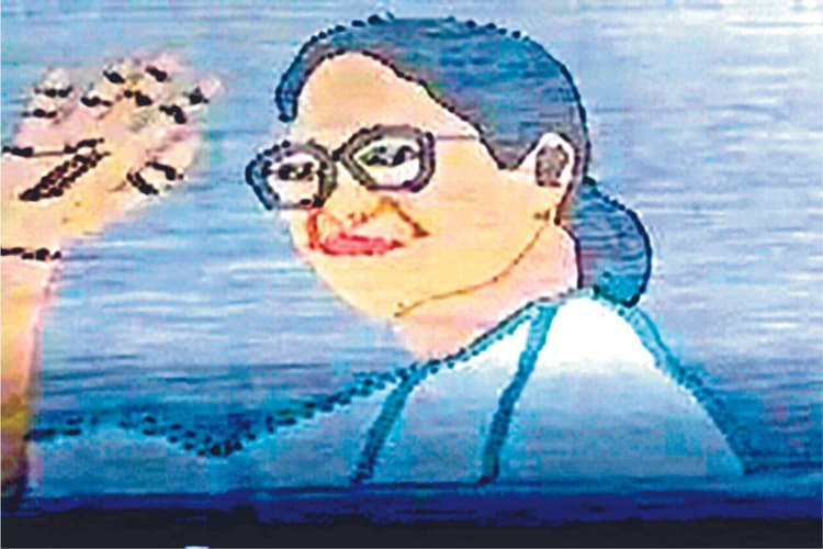 पश्चिम बंगाल : बुनकर ने रेशम की साड़ी पर उकेरी ममता बनर्जी की तस्वीर