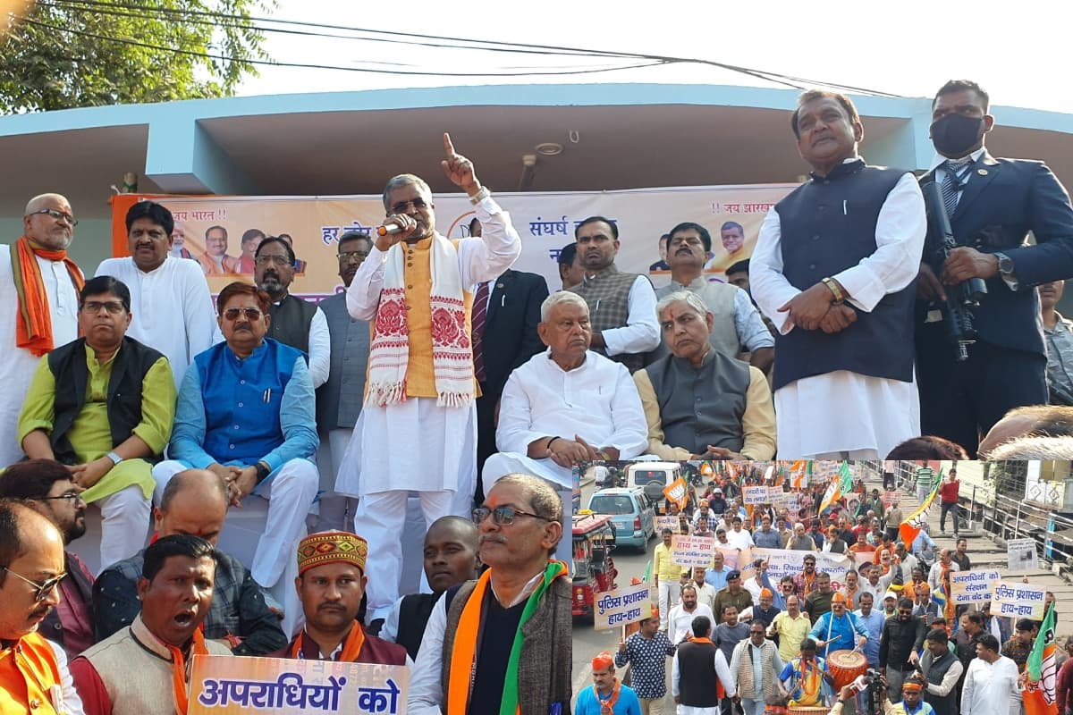 अपराध मुक्त झारखंड चाहिए तो बीजेपी सरकार लाएं, आक्रोश मार्च में बोले बाबूलाल मरांडी