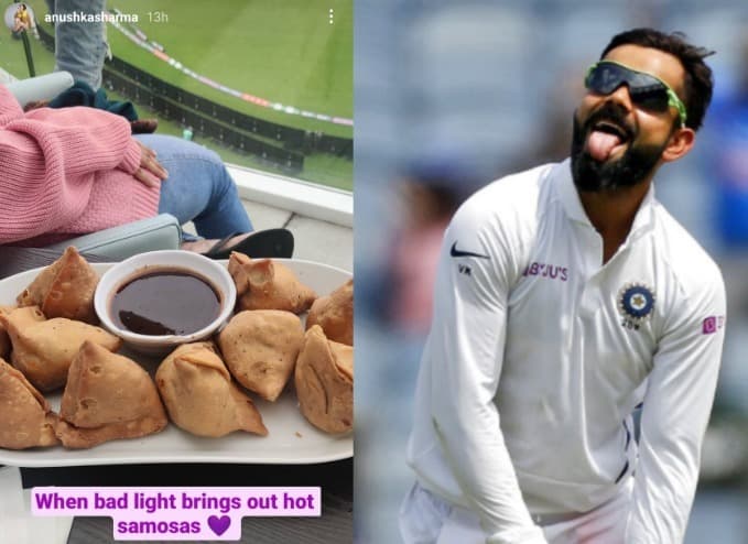 WTC Final: खतरनाक गेंदबाजी का सामना कर रहे थे कोहली तो बालकनी में समोसे का स्वाद ले रहीं थीं अनुष्का, वायरल हुई फोटो