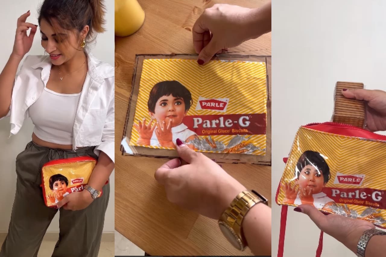 VIRAL VIDEO : Parle-G रैपर से लड़की ने बना डाला बेहद खूबसूरत स्लिंग बैग, फैशन हैक्स के दीवाने हुए लोग