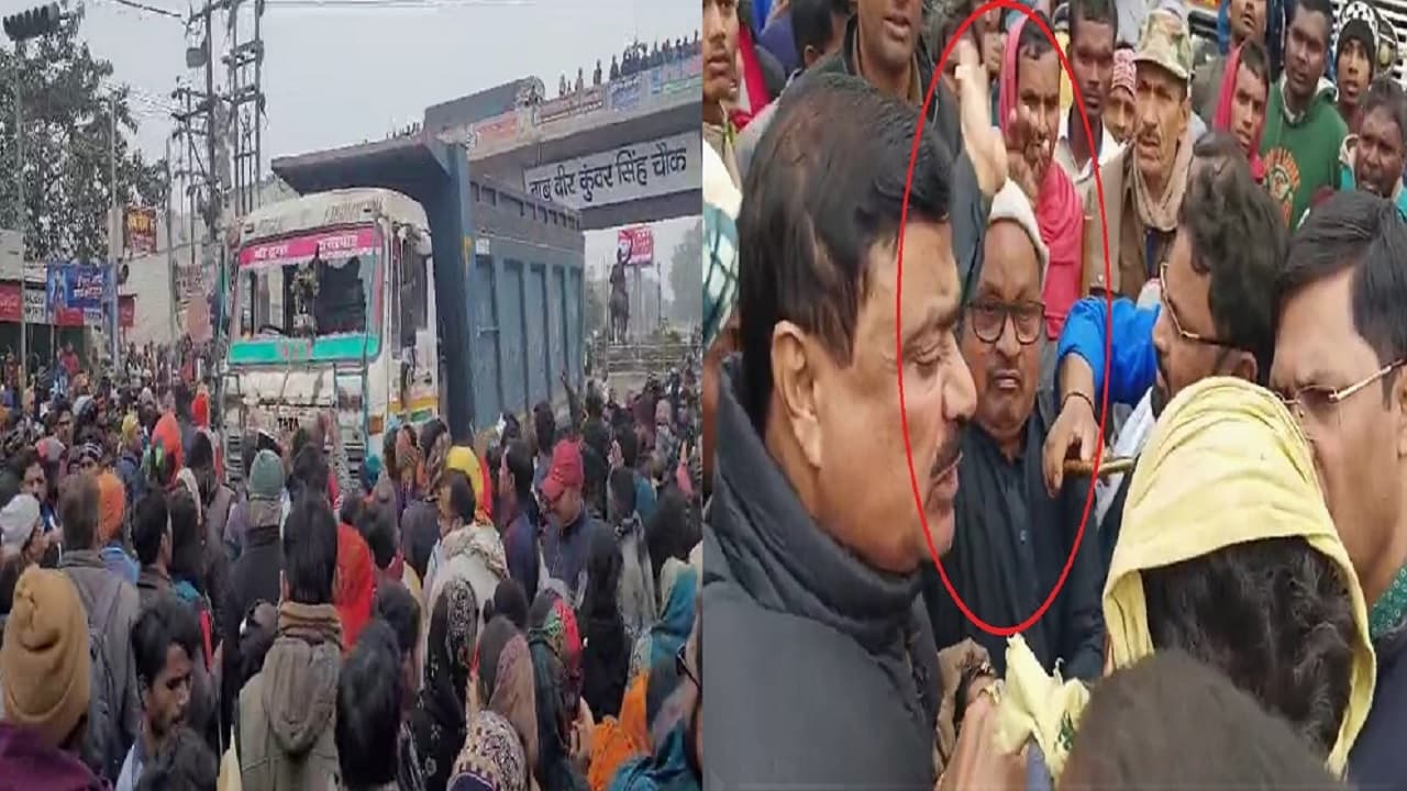 भागलपुर में हाइवा ने अधेड़ को रौंदा, हंगामे के दौरान विधायक गोपाल मंडल ने खोया आपा, जड़ दिया थप्पड़