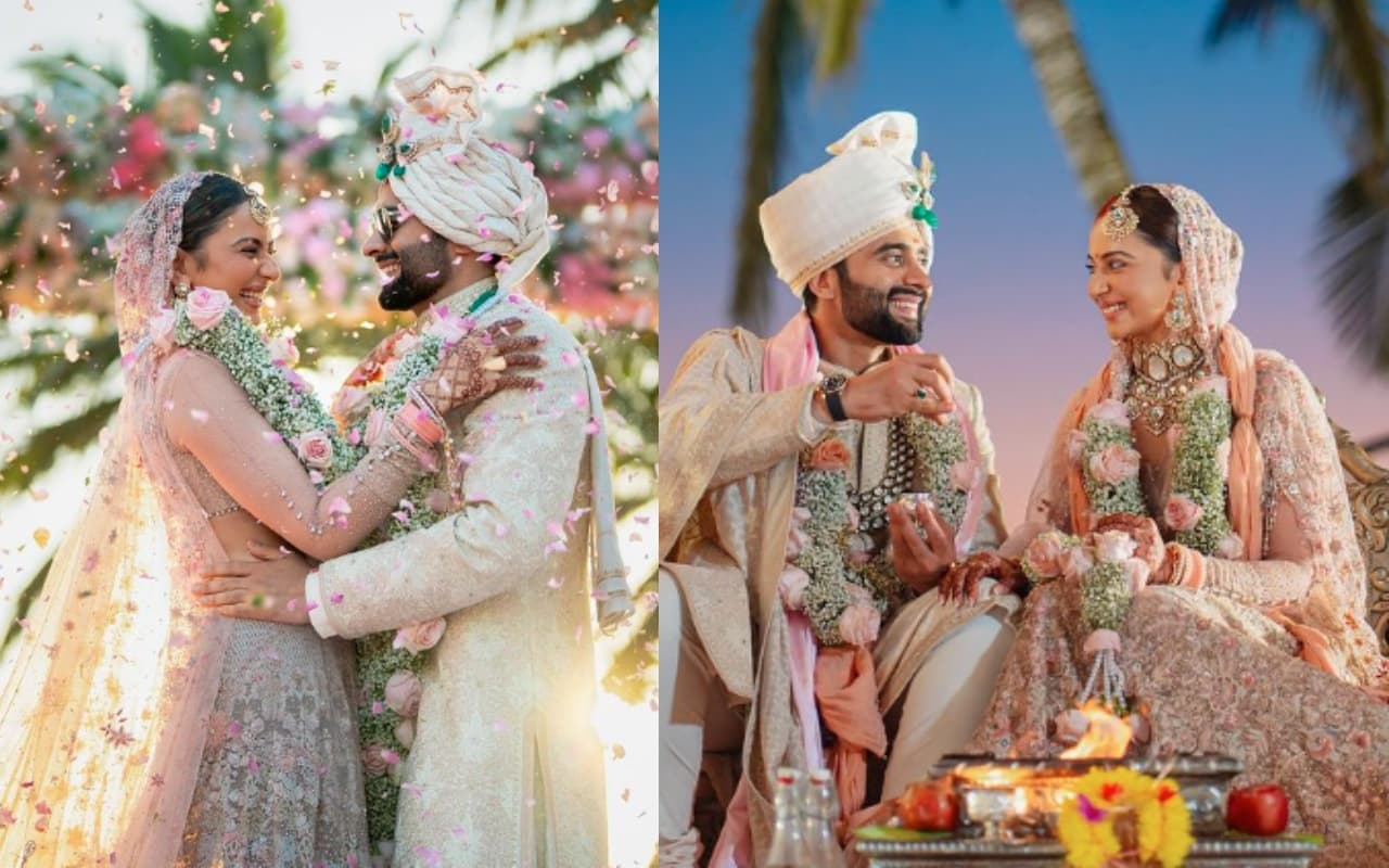 Rakul-jackky Wedding: हैवी ज्वेलरी और पिंक लहंगे में रकुल ने लिए जैकी संग सात फेरे, फैंस बोले- अब भाभी बन गई…