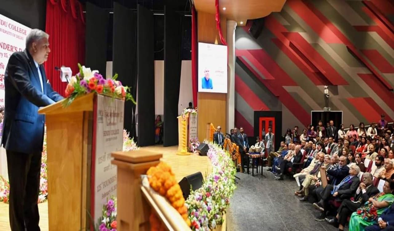 DU के हिंदू कॉलेज का 125वां स्थापना दिवस धूमधाम से मनाया गया, जगदीप धनखड़ ने छात्रों को दिया संदेश