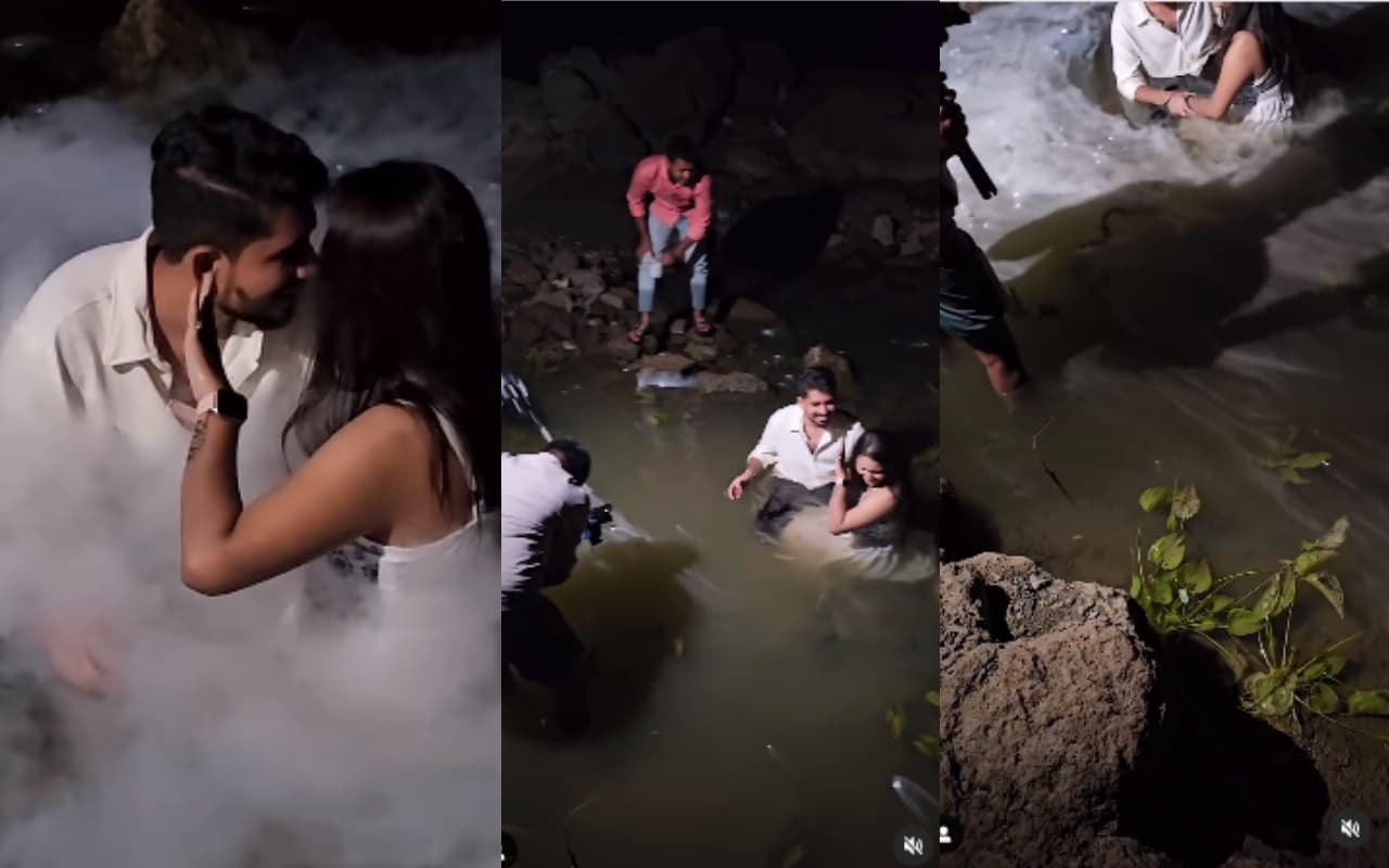 Viral Video : सांप ने भी साथ में कराया प्री- वेडिंग वीडियो शूट, सोशल मीडिया पर वायरल हुई शानदार एंट्री