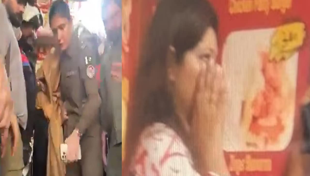 पाकिस्तान में ऐसा! अरबी प्रिंट वाली पोशाक पहनी महिला को भीड़ ने घेरा और…देखें वीडियो