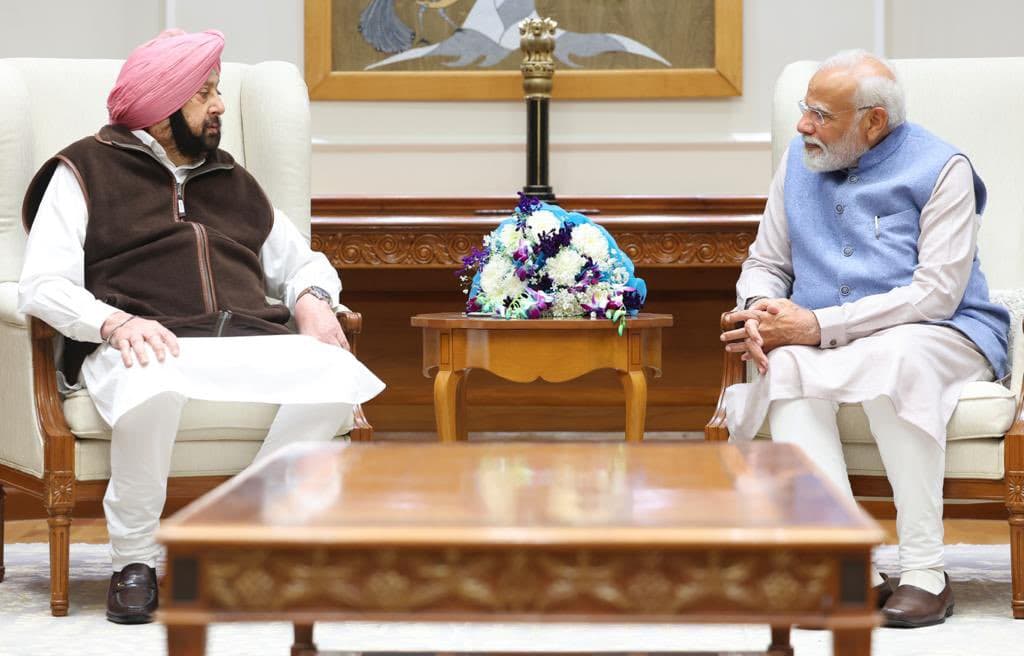 किसानों की बात लेकर पीएम नरेंद्र मोदी के पास पहुंचे पंजाब के पूर्व सीएम अमरिंदर सिंह