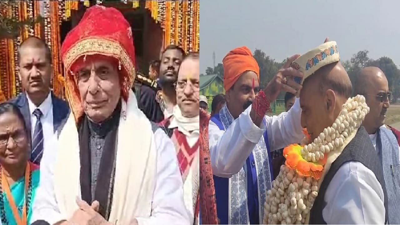 बिहार: राजनाथ सिंह ने सीतामढ़ी में मां जानकी मंदिर में की पूजा, सीवान में चुनावी मंथन तो दरभंगा में होगी जनसभा..