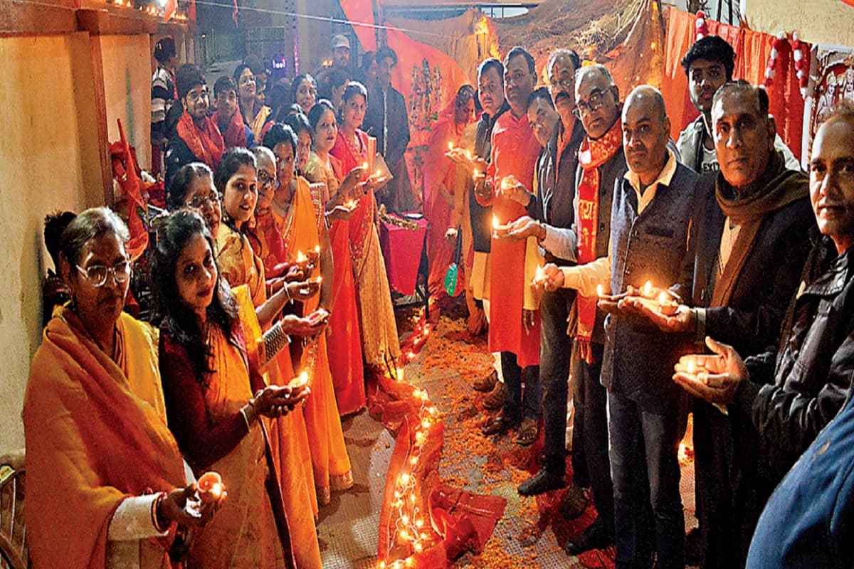 रामलला की प्राण प्रतिष्ठा पर मनी दीवाली रांची के मंदिर व घर किये गये रोशन