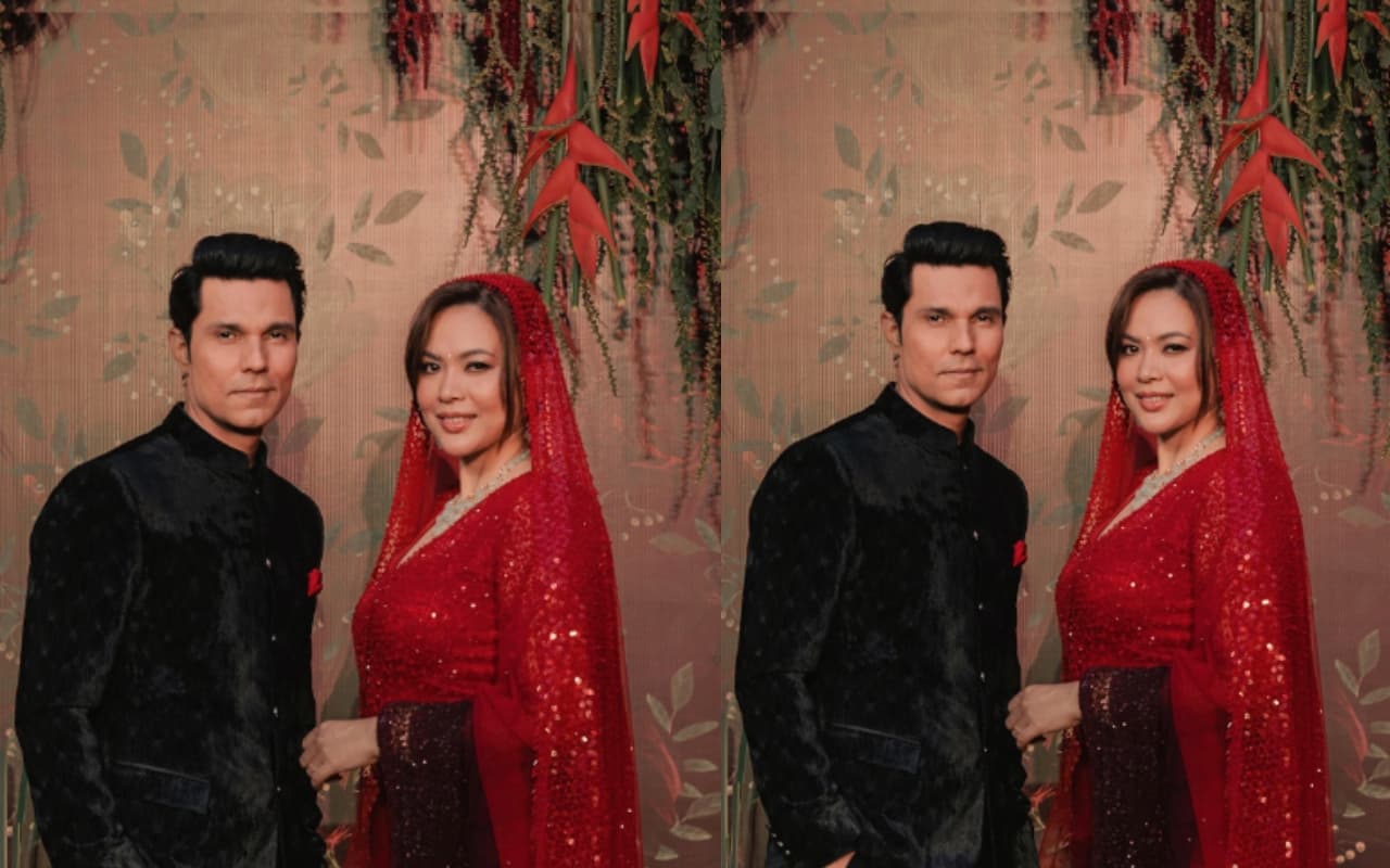 Randeep-Lin Reception: रणदीप-लिन के रिसेप्शन में पहुंचा बॉलीवुड, सिर पर दुपट्टा लगाए दिखी नई दुल्हन, PIC