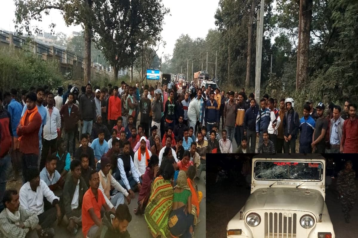 झारखंड: सड़क हादसे में युवक की मौत से आक्रोश, सड़क जाम, पुलिस वाहन पर पथराव में एक सिपाही घायल