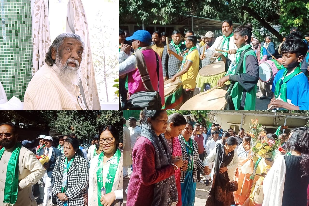 झारखंड: दिशोम गुरु शिबू सोरेन के 80वें जन्मदिन पर जश्न का माहौल, ढोल-नगाड़ों के साथ पहुंचे झामुमो कार्यकर्ता