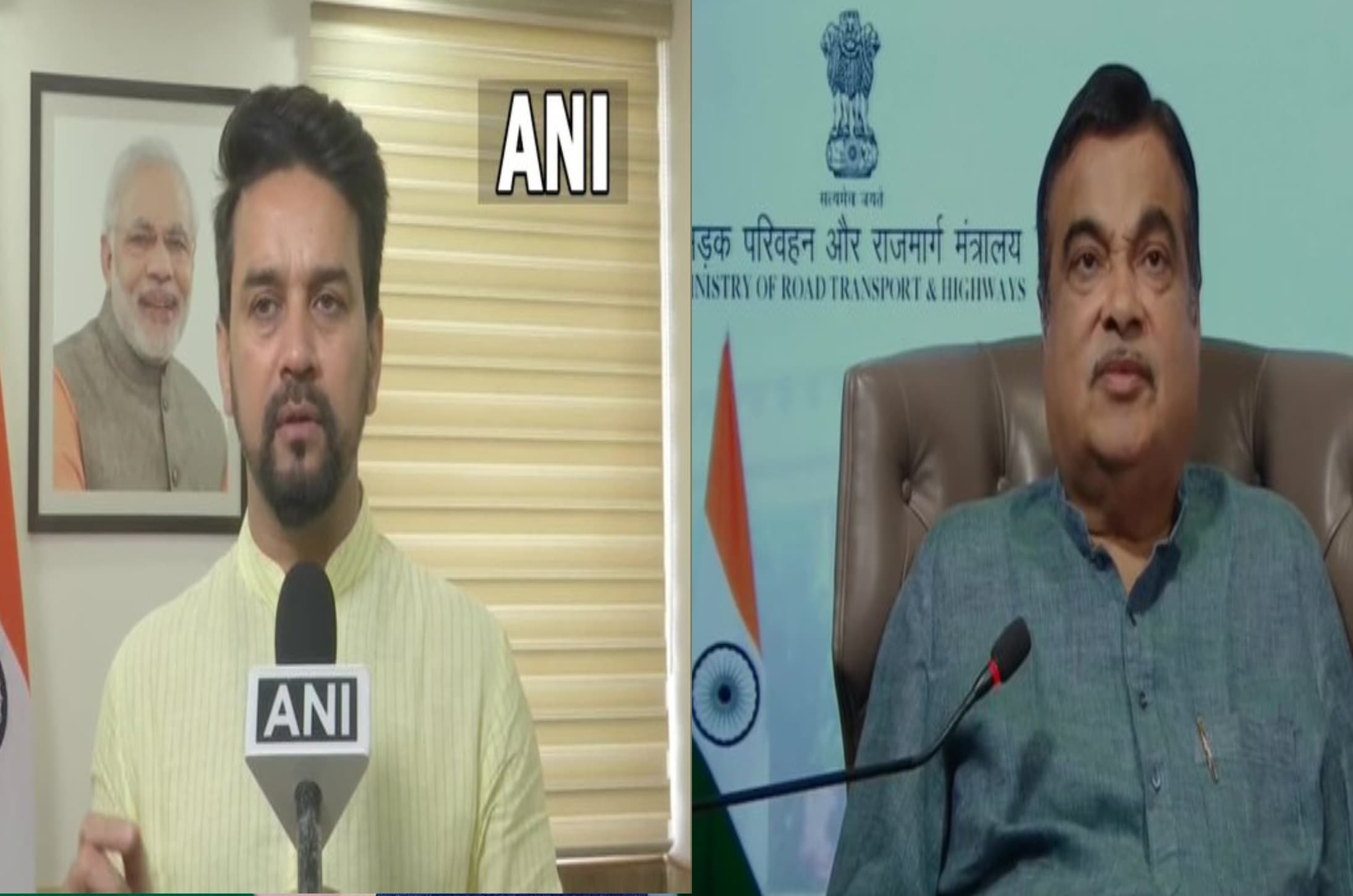 Anurag Thakur and Nitin Gadkari