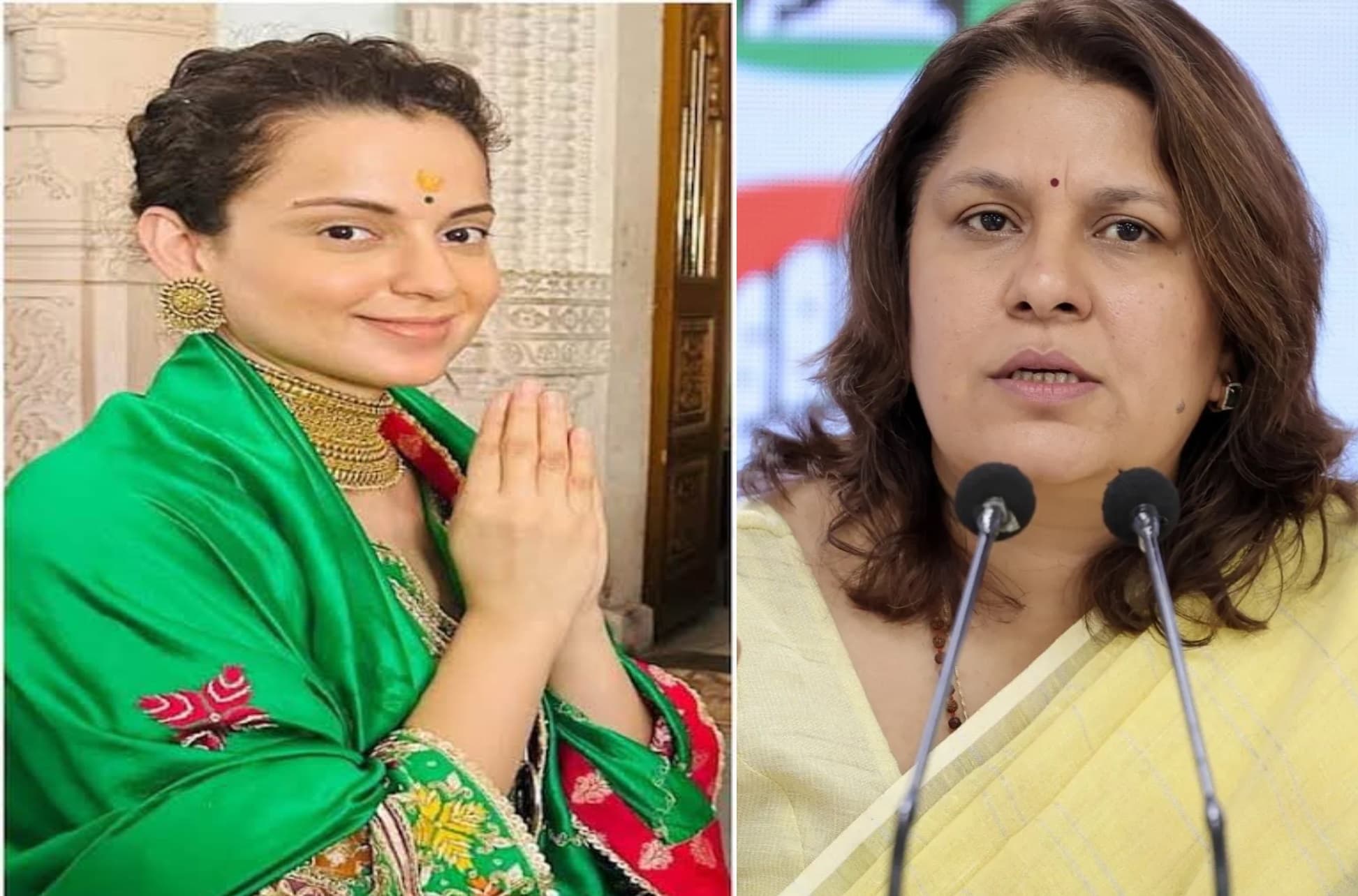 Kangana Ranut and Supriya Shrinate