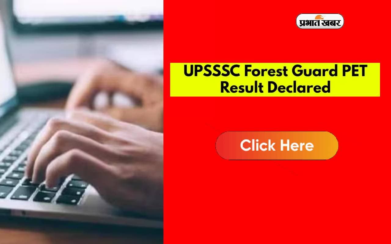 UPSSSC Forest Guard PET Result: फॉरेस्ट गार्ड पीईटी परीक्षा का परिणाम जारी, ऐसे करें डाउनलोड