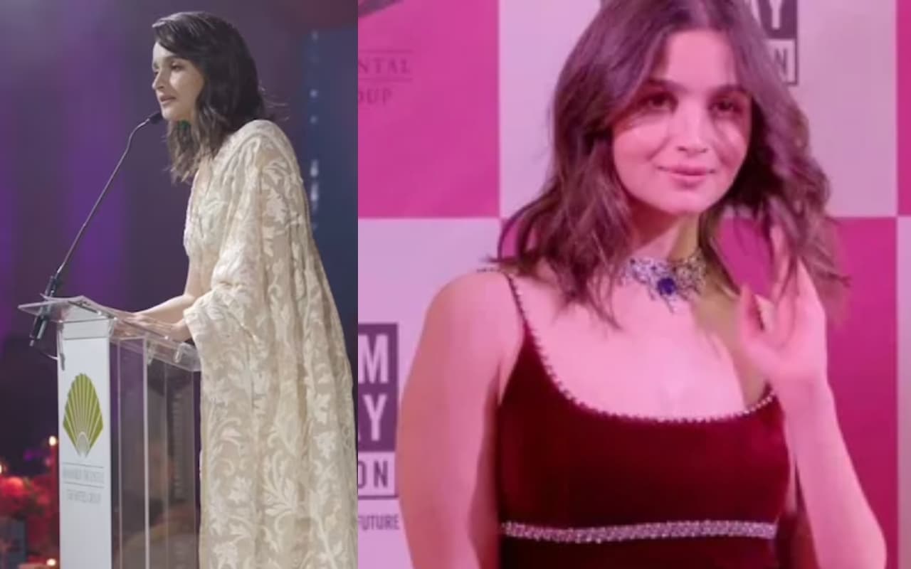 विदेश में देसी लुक में आलिया भट्ट ने होस्ट किया Hope Gala, रेड स्टाइलिश ड्रेस में भी छा गई एक्ट्रेस, देखें VIDEO