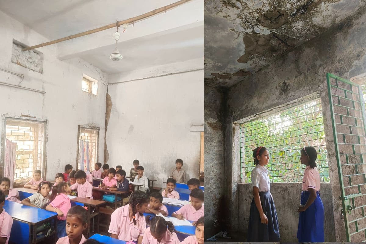 धनबाद के सरकारी स्कूलों को हादसे का इंतजार, जर्जर भवनों में चल रहीं कक्षाएं, जोखिम में बच्चों की जान