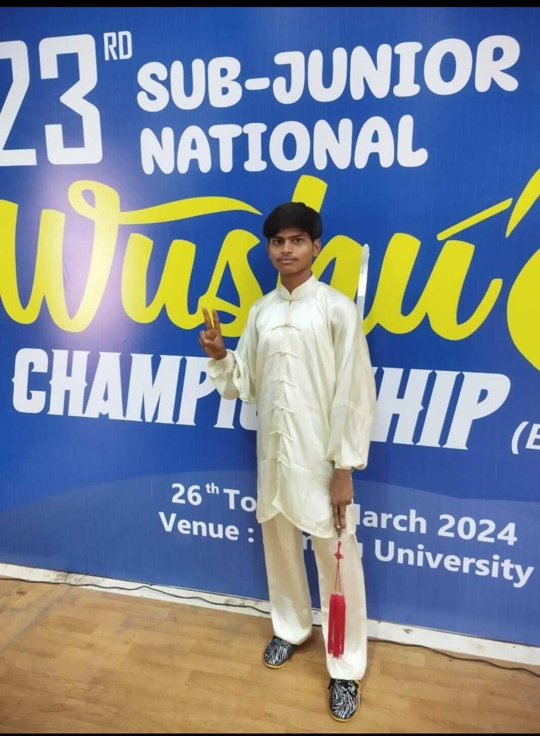 सब जूनियर नेशनल वुशु में झारखंड के उज्जवल ने जीता कांस्य