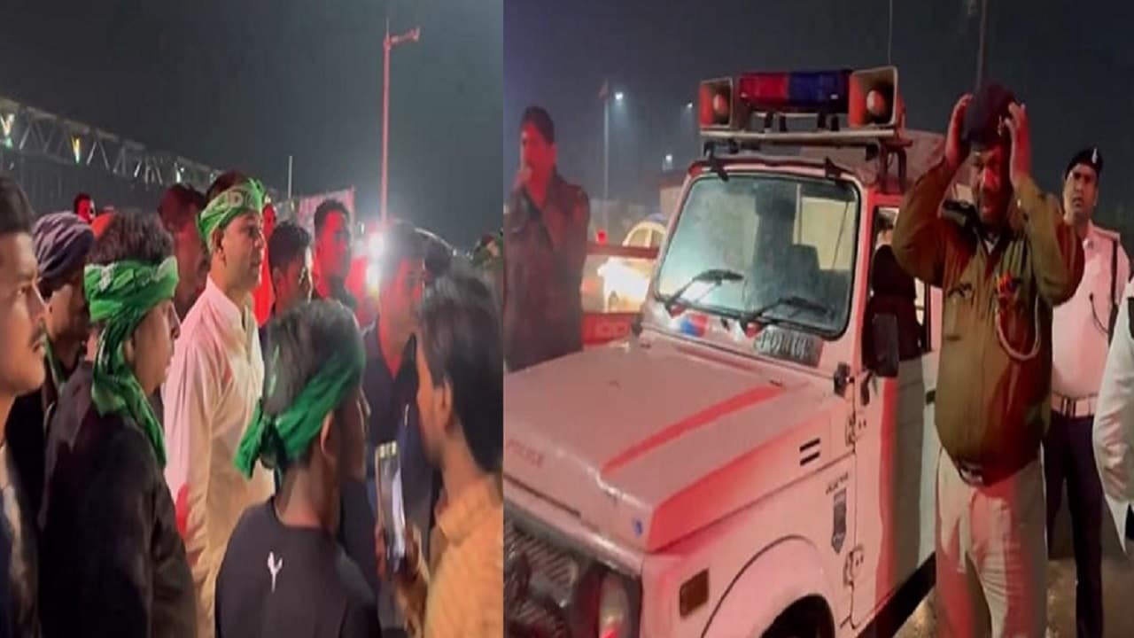 VIDEO: 'पहले टोपी लगाइए..' तेजप्रताप यादव से जब आधी रात को पुलिसकर्मियों का हुआ सामना, देखिए वीडियो..